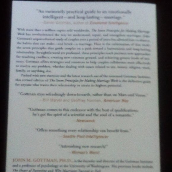 The Seven Principles For Making Marriage Work by John M. Gottam, PH. D. - Picture 3 of 3